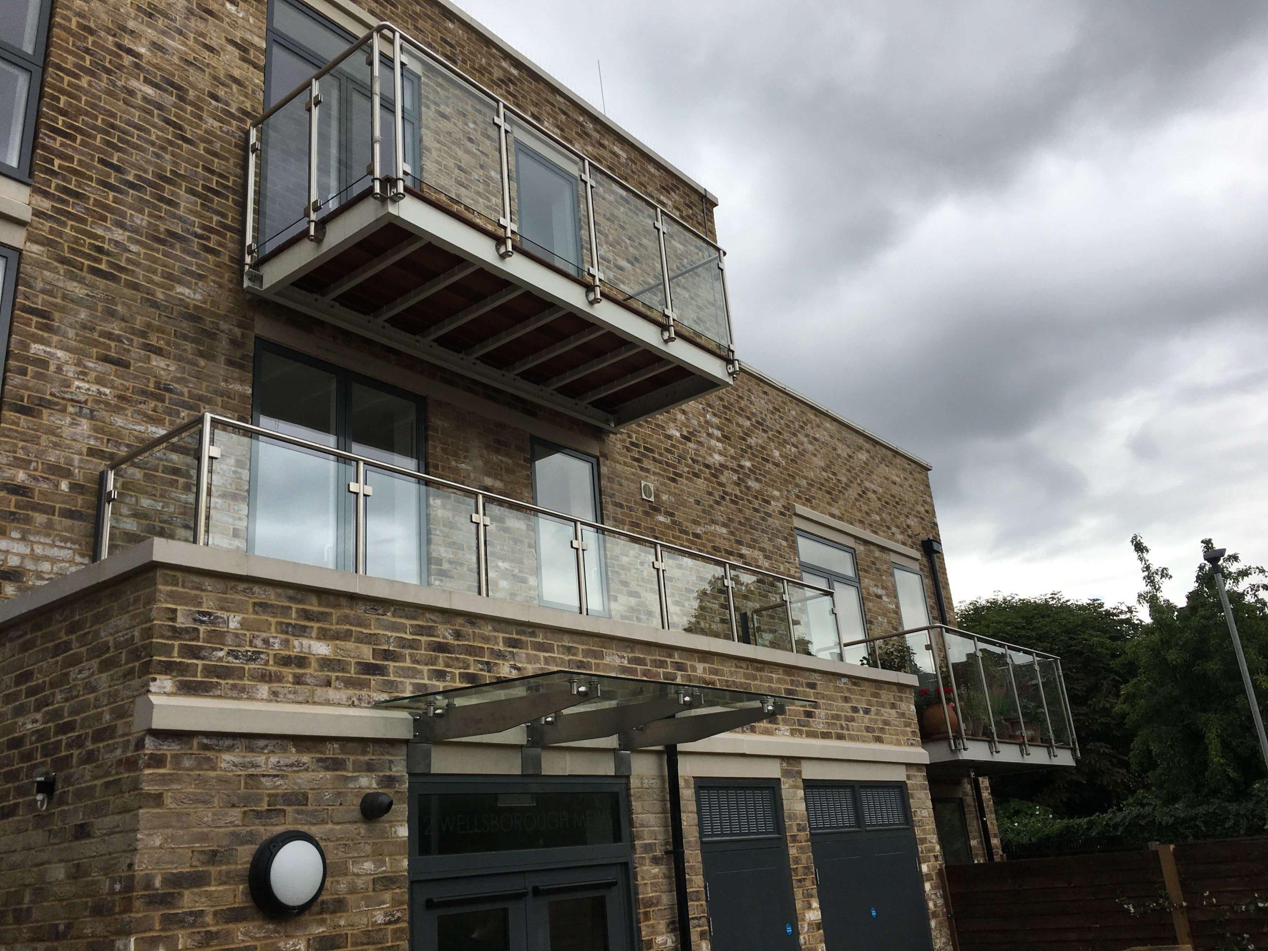 Commercial Post and glass balustrade